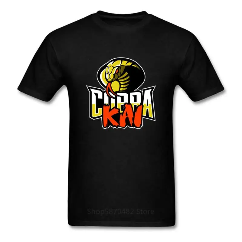 Мужская футболка винтажная хлопковая Футболка Cobra Kai Детская с короткими