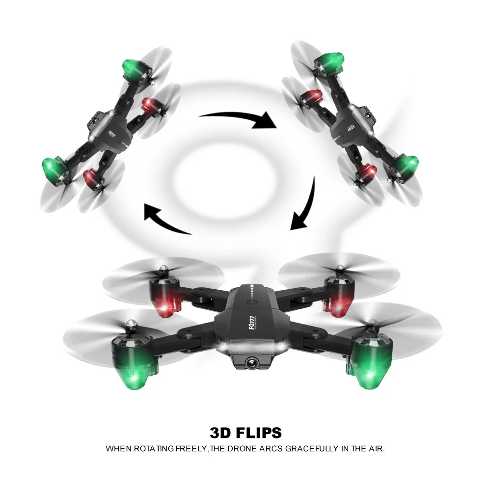 Радиоуправляемый Дрон FQ777 Квадрокоптер Wi Fi FPV Дроны с широкоугольной HD камерой