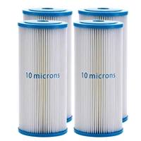 4 pack of pleated sediment water filter home or commercial reusable 4 5 x 20 10 %ce%bcm