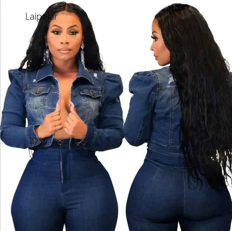 

Vintage Sexy Short Denim Coats And Jackets Women Streetwear 2020 Long Sleeve Button Up Coat Women Slim Lady Jacket Outwear