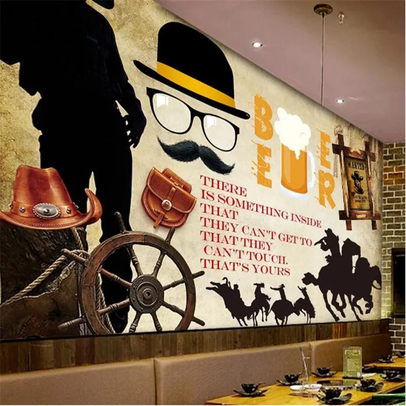 Пользовательские Ретро Ностальгический Американский ковбойский стиль пивная