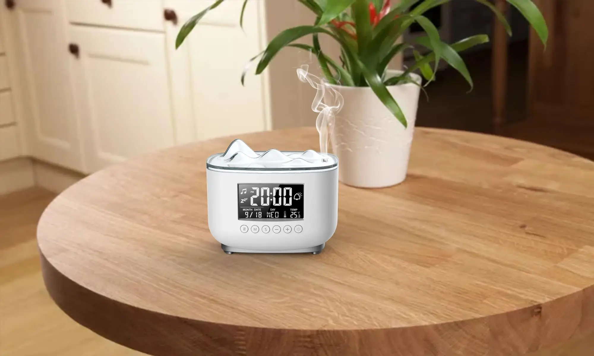 

Calendar Oil LCD Display Alarm Humidifier 300ML Ultrasonic Aroma Mist Diffuser