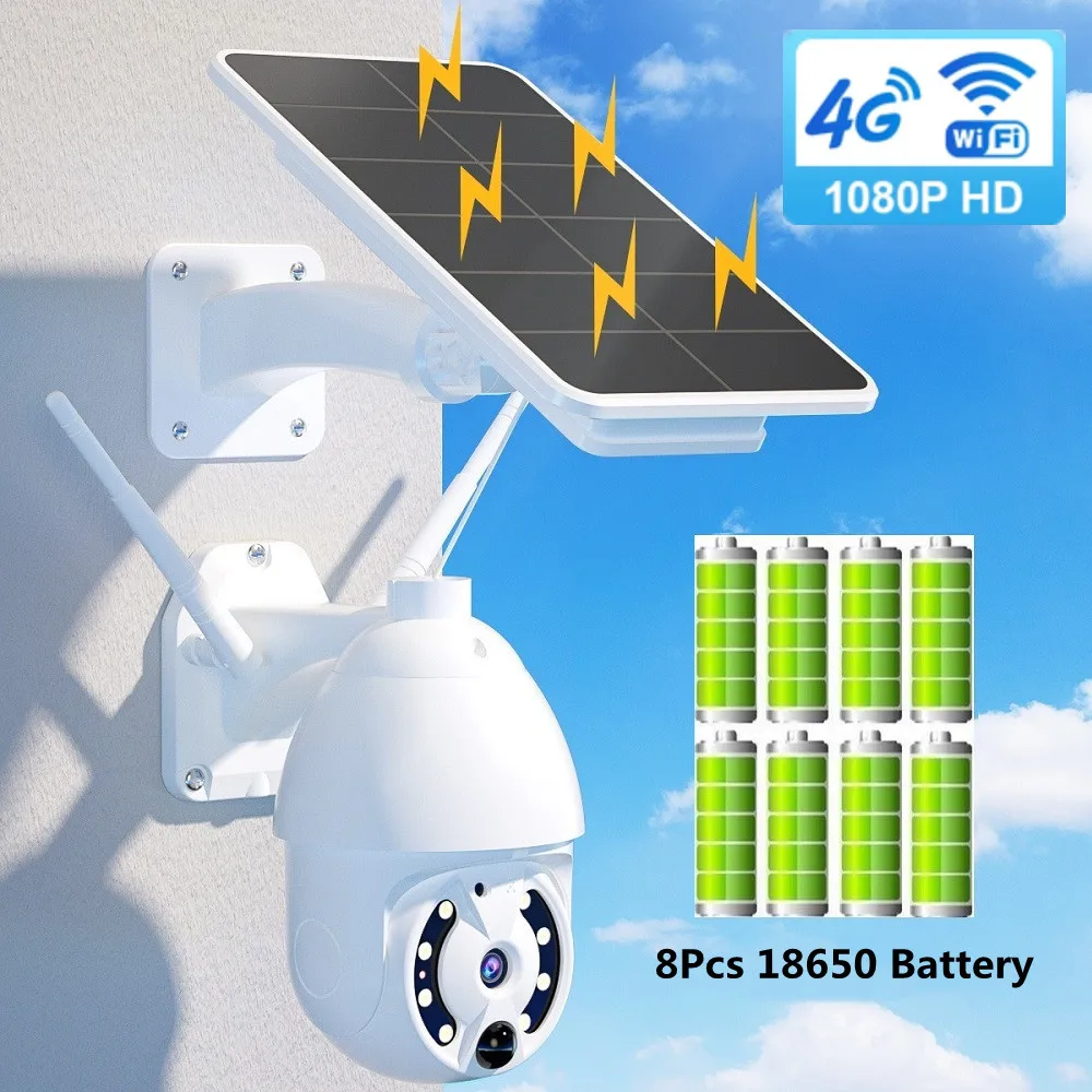 Камера видеонаблюдения с солнечной батареей Wi-Fi 4G SIM-карта 1080P HD - купить по