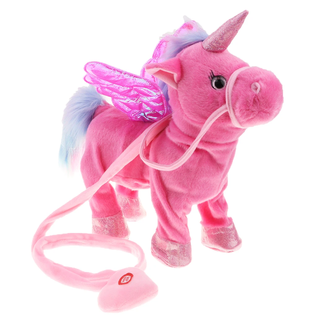Электрический единорог плюшевые животные Электронная кукла игрушка ходьба