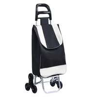 shopping cart with stair wheels 2in1 foldable grocery heavy duty bag utility cart with 360%c2%b0rotating handle