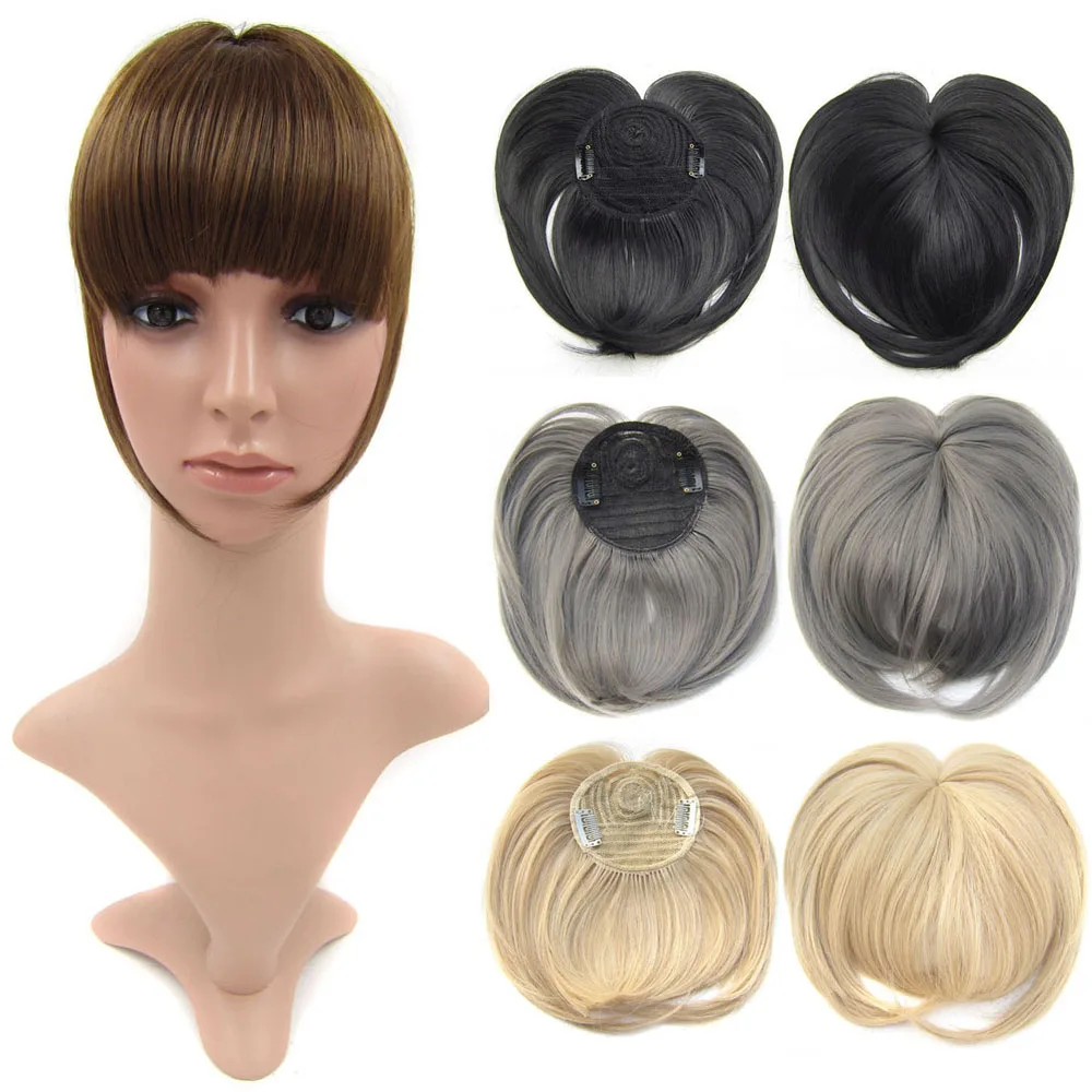 

Hairpiece In Hair Fringe 100%straight Syntheticbangs Blunt Front Fake Blunt Air Bangs Hair Extension Syntheticnatural Hairpiece