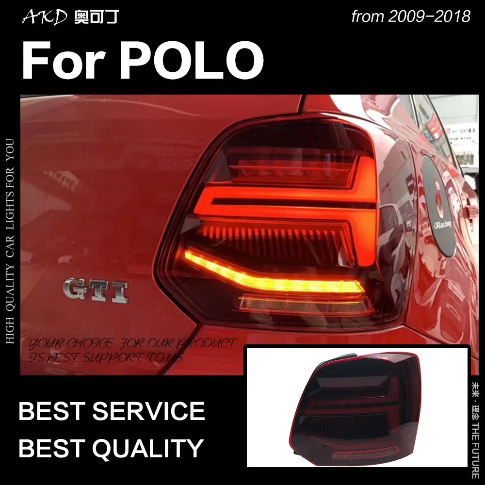 Светодиодный задний фонарь для автомобиля AKD Polo 2009 2018 светодиодный DRL