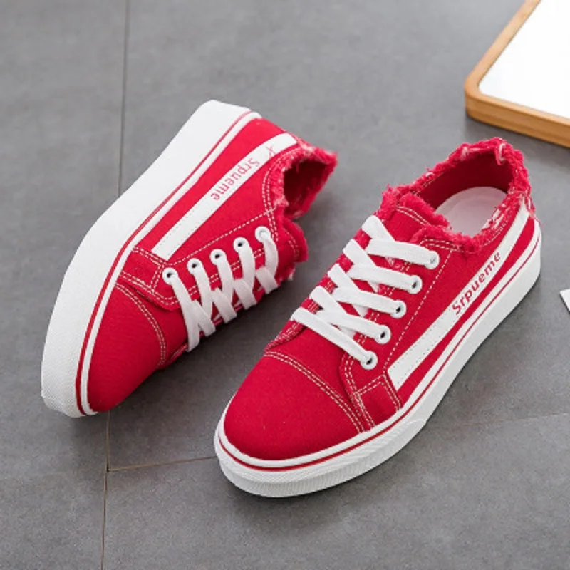 Новинка весна лето 2019 женские парусиновые маленькие белые туфли студенческие