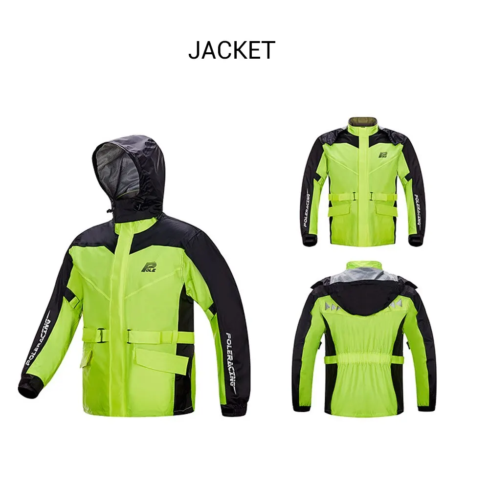 Мотоциклетный дождевик и брюки Водонепроницаемый мото-дождевик с пончо для езды