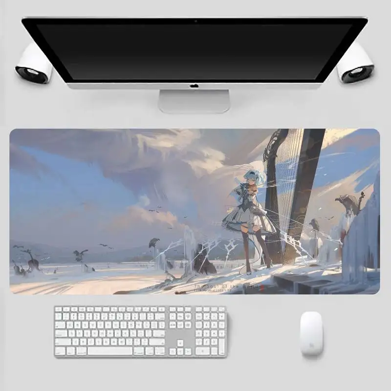

Genshin Impact game cute Locking Edge Mouse Pad Game Game Office Work Mouse Mat pad X XL Non-slip Laptop Cushion mouse pad