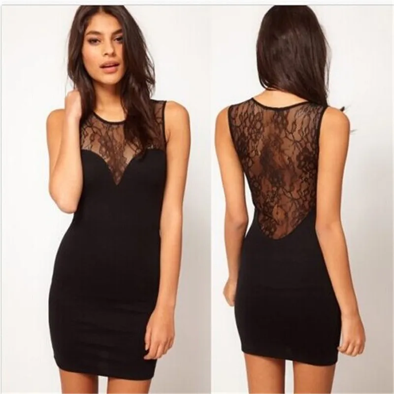 

Женские вечерние платья 2020, нечеткие сексуальные Клубные кружевные прозрачные облегающие майки с открытой спиной, обтягивающее мини-плать...