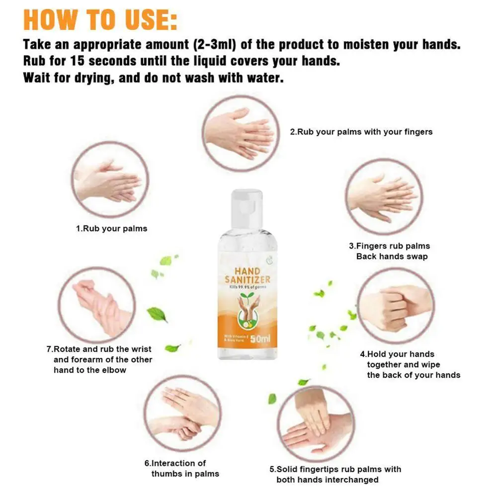 100 мл портативный милый Антибактериальный одноразовый дезинфекционный гель