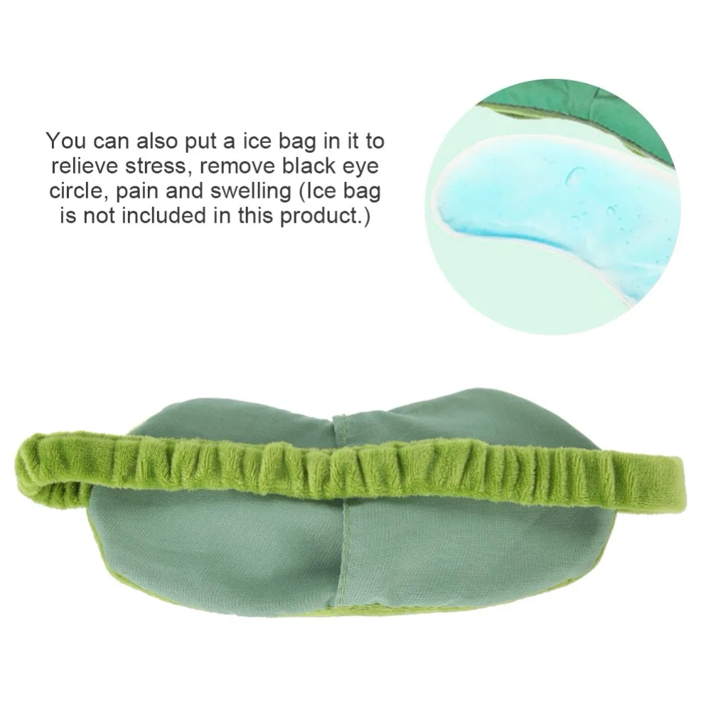 Милая маска для глаз плюшевая 3D лягушка зеленая чехол расслабления сна