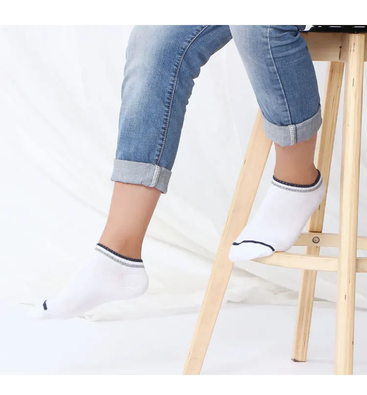 5 pairs 2020 Men Socks Cotton Fashion Solid Color Stripes Boat Summer Male Casual Breathable Spring Boy New Meias | Мужская одежда