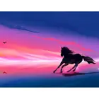 Набор для рисования по номерам на холсте Лошадь в цветном небе