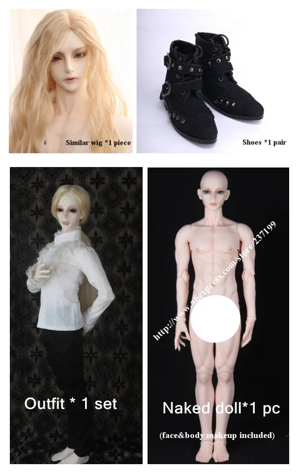 Полный комплект высокое качество 1/3 bjd 70 см большие клыки глюино вампира алхимика