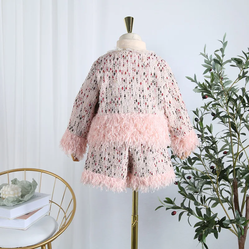 2019 новый осенний комплект с шортами длинными рукавами для девочек из двух