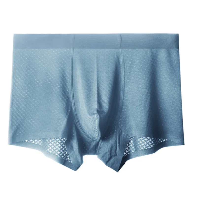 Трусы боксеры мужские сетчатые бесшовные пикантное нижнее белье брендовые