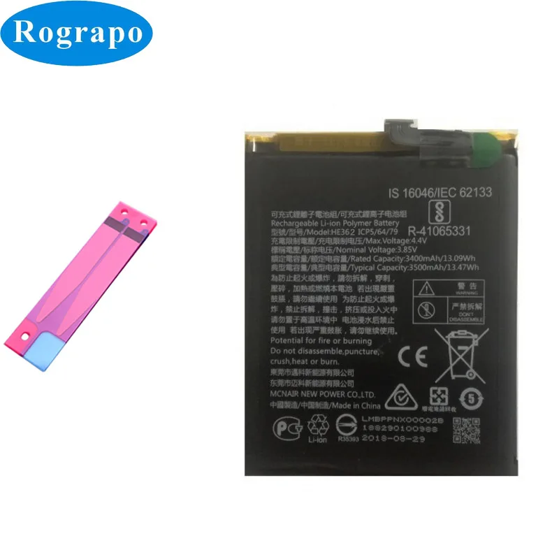 

Original 3500mAh HE362 HE363 Replacement Battery For Nokia 8.1 2018 / X7 TA-1119 TA-1128 Mobile Phone Accumulator