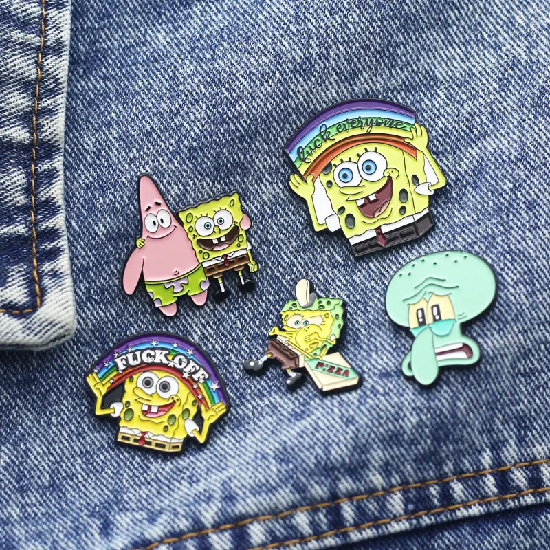 Cartoon Metal Brooch Creativity Anime Enamel Pins Backpack Hat Bag Decorate Badges Send Friend Fans Boutique Medal Gift
