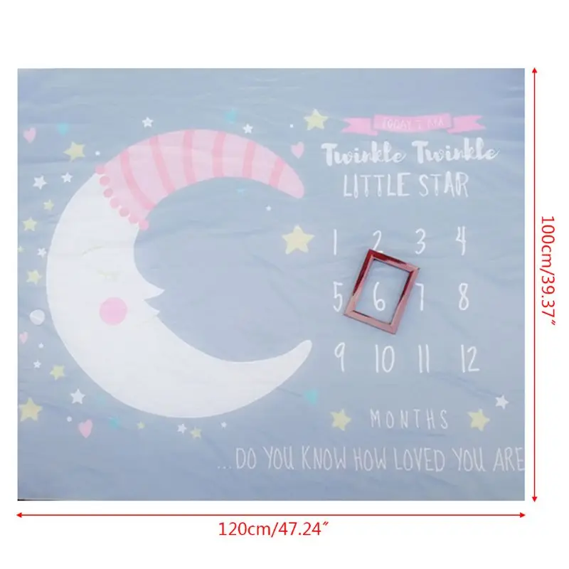 

Baby Newborn Milestone Blanket Photo Background Cloth Male and Female Infants Children Room Photography Props