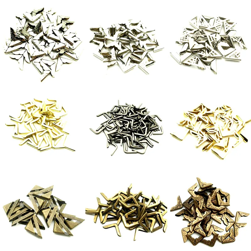 Бронзовые протекторы для альбомов скрапбукинга в стиле ретро золотистые и