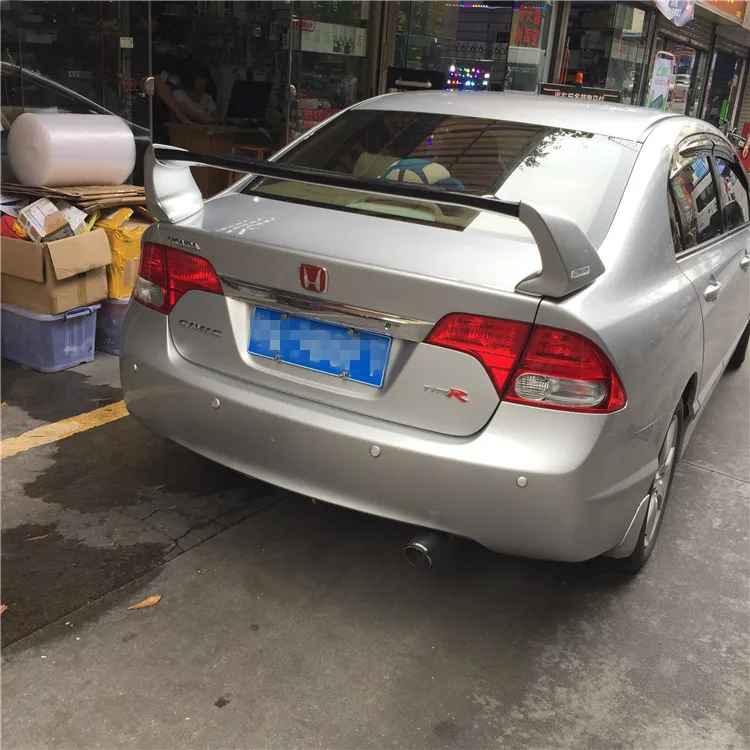 Для Civic спойлер 2006-2011 Honda FD2 Спойлер ABS пластик Материал заднее крыло автомобиля