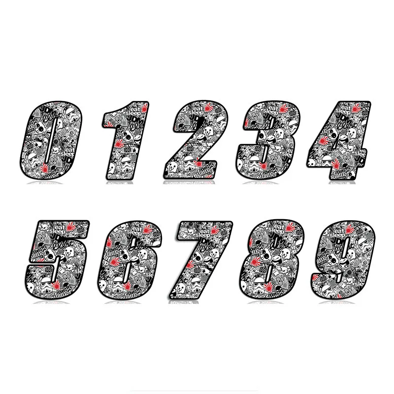 

JDM Die Cut Racing Number Sticker for Car Motor Bike Truck Laptop Helmet Vinyl Decal