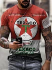 Футболка Texaco мужская оверсайз, свободная тенниска с 3D принтом, Повседневная модная майка с надписью US Oil