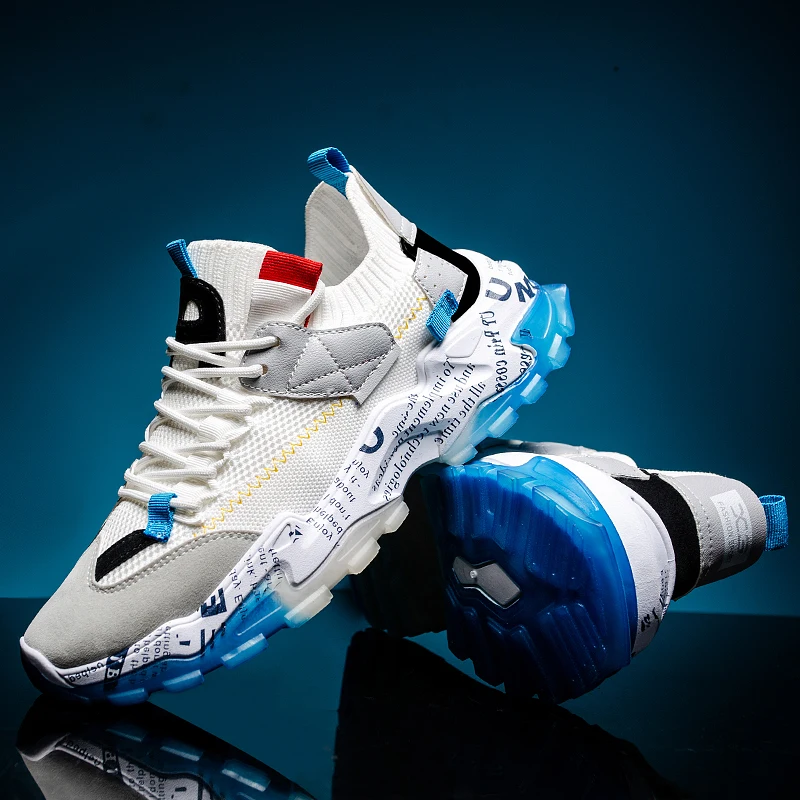 Мужские беговые кроссовки с эластичной подошвой мягкая и удобная повседневная