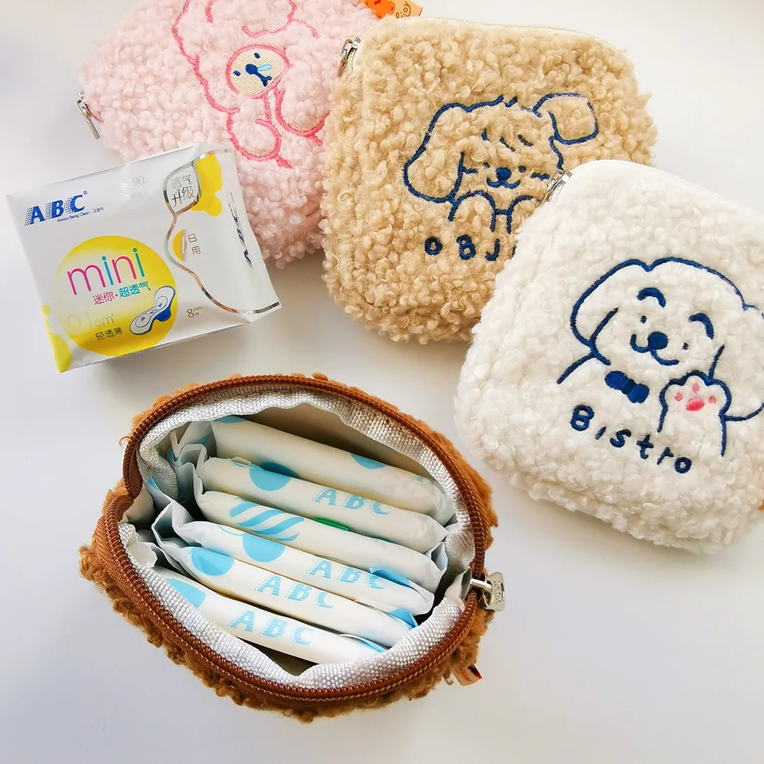 

Cartoon Sanitary Napkin Storage Bag High Capacity Aunt Towel Packet Small Change Lipstick Key Headset Organize Pouch Accessories