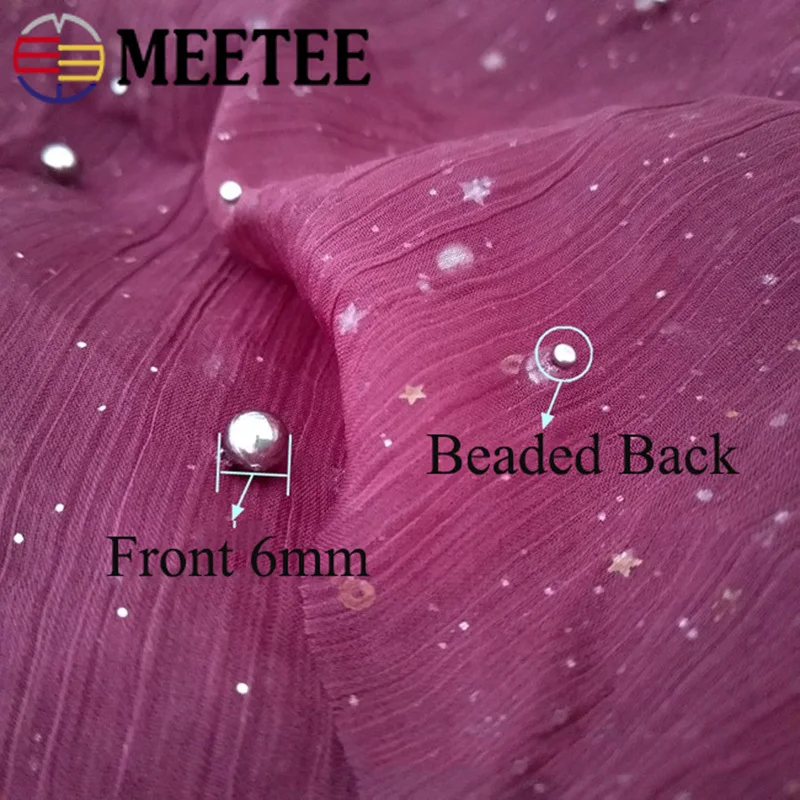 Meetee 100/x см Пылезащитная сетчатая пряжа бисерная ткань тюль органза креп для