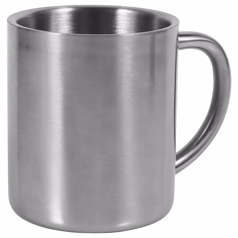 Двухслойные кофейные кружки из нержавеющей стали чашка для вина с рукояткой