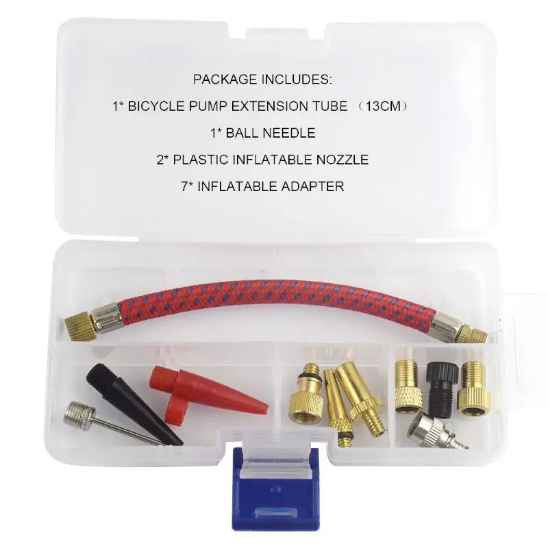 11 Pcs Bike Tyre Air Pump Inflator Replacement Extension Hose for Valve |