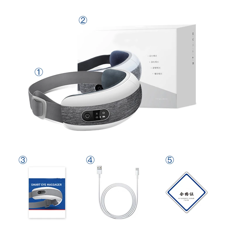 

Smart Vibration Eye Massager Electric Bluetooth Instrumen Heating Air Compression Eliminate Dark Circles Relaxation
