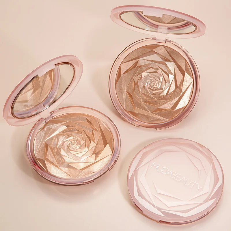 

3D Highlighter Repair Powder Rose Petals High Disc Brighten Luster The Skin Without Flying Powder Natural Soft Contour Powder