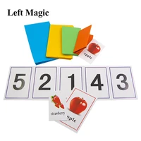 fruit card prediction magic tricks multicolor prophecy card magic props close up illusions gimmick props comedy toy for kids
