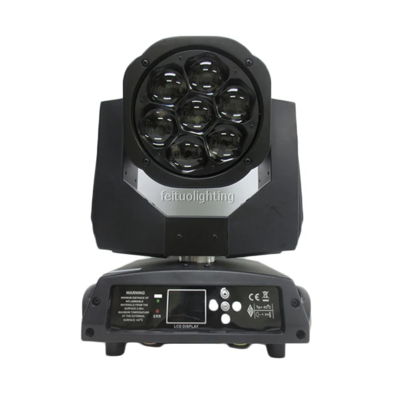Фото Светодиодный светильник с подвижной головкой Bee eye zoom 7x15w rgbw 4 в 1 DMX светодиодный(Aliexpress на русском)