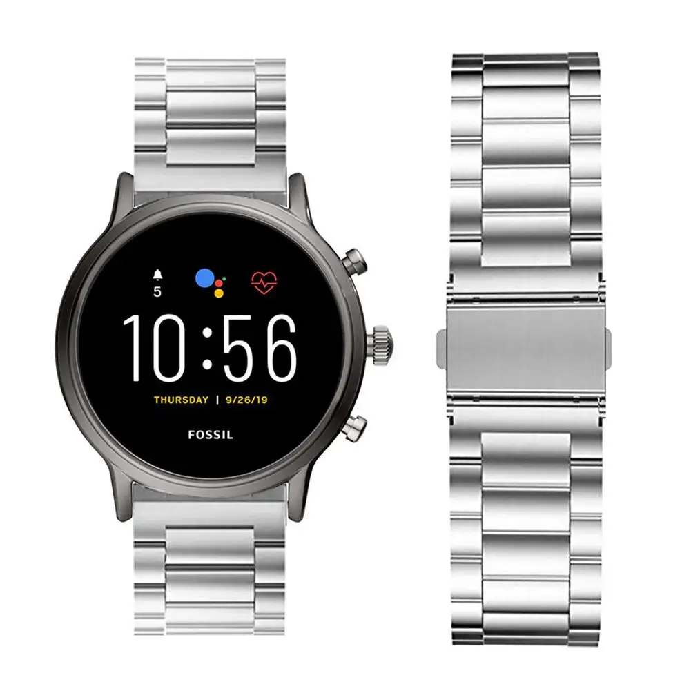 Общие 22 мм металлический ремешок из нержавеющей стали для часов Fossil Gen 5 samsung gear S3