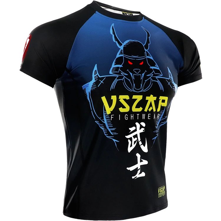 Vszap мягкая быстросохнущая Спортивная футболка ниндзя с коротким рукавом волком