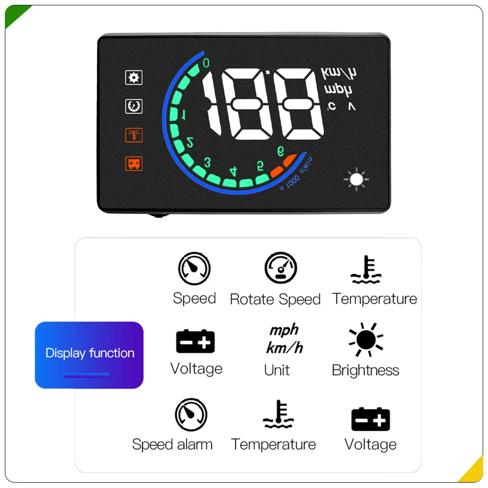 Vjoycar дешевые OBD2 HUD Дисплей лобовое стекло скорость проектор охранная