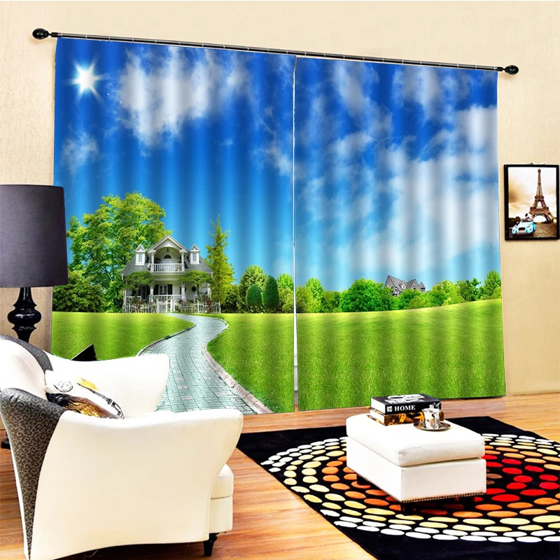 

Luxury Blackout 3D Window Curtain For Living Room nature scenery landscape curtains Drapes Cortinas