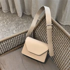 Женская Повседневная сумка-Кроссбоди, элегантная сумка с застежкой в стиле ретро, широкий плечевой ремень большой емкости, сумка через плечо из искусственной кожи
