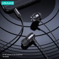 usams 1 2m 3 5mm port hifi stereo immersive metal in ear earphone for iphone huawei samsung xiaomi tablets laptop computer mp3