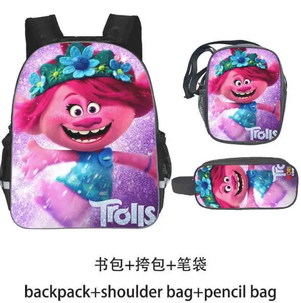 16 дюймовый мультяшный рюкзак с троллями для девочек подростков аниме Диппер ТВ