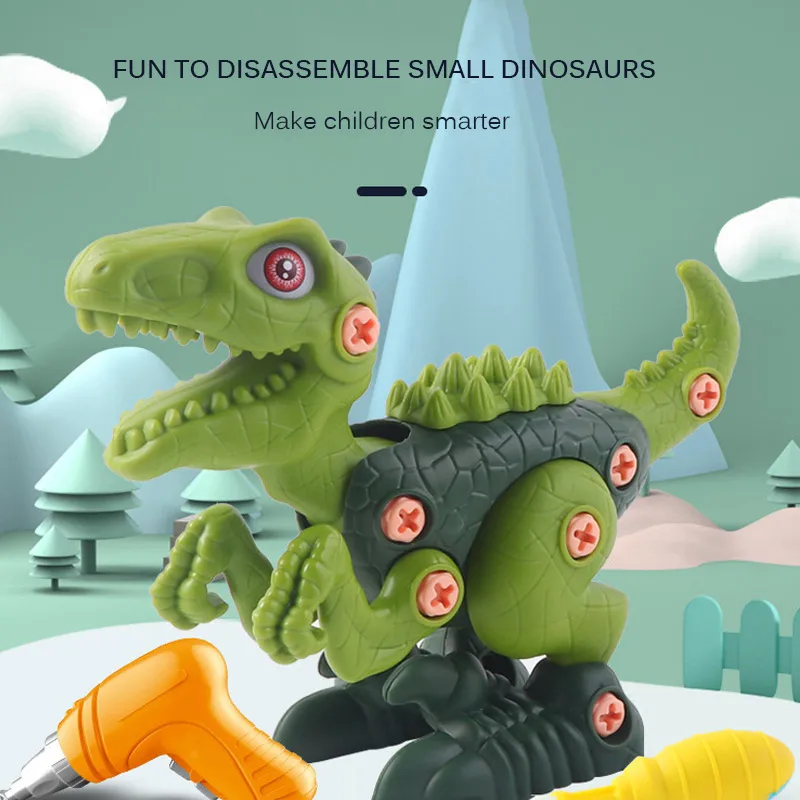 

Puzzle Building Block Toy DIY Assembly Toy Training Hand-Scratching Joint Building Block Dinosaur Puzzle Toy Set Kid Gift Toy