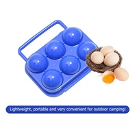 portable egg holder container for outdoor camping picnic eggs box case kitchen organizer case 6 grid egg storage box