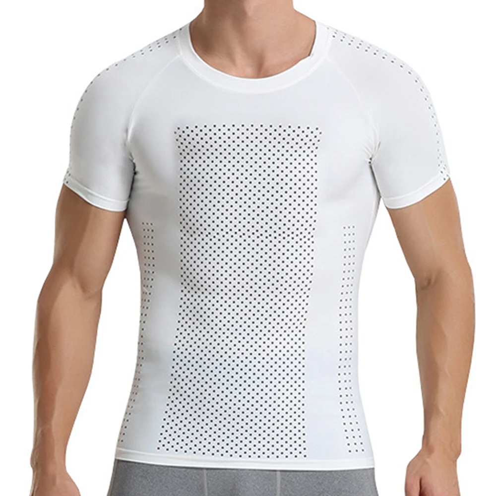 Men Slimming Body Shaper Vest Shirts Shapers Waist Trainer Vest Shapewear Waist Shaper Corset Compression Abdomen Sweat Shirt
