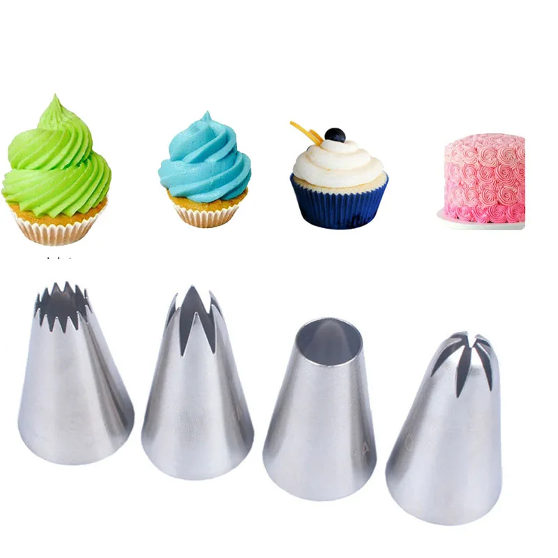 4 шт. насадки для глазирования Кондитерские украшения торта набор декорирования