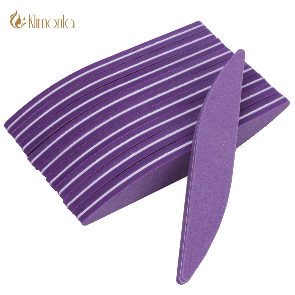 

50Pcs/Pack Sanding Willow leaves Nail File 100/180 Sandpaper Purple Double Sided UV Gel Polishing Block Files Pedicure Supplier